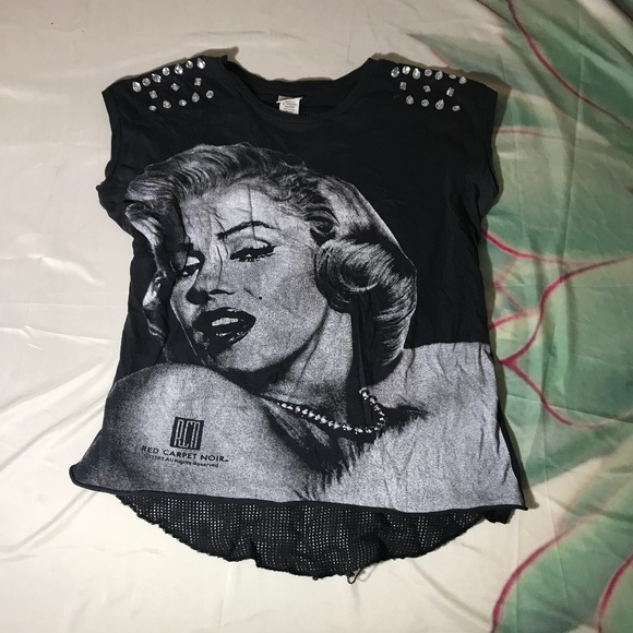 Red Carpet Noir Tops - Red Carpet Noir Marilyn Monroe Jeweled Blouse